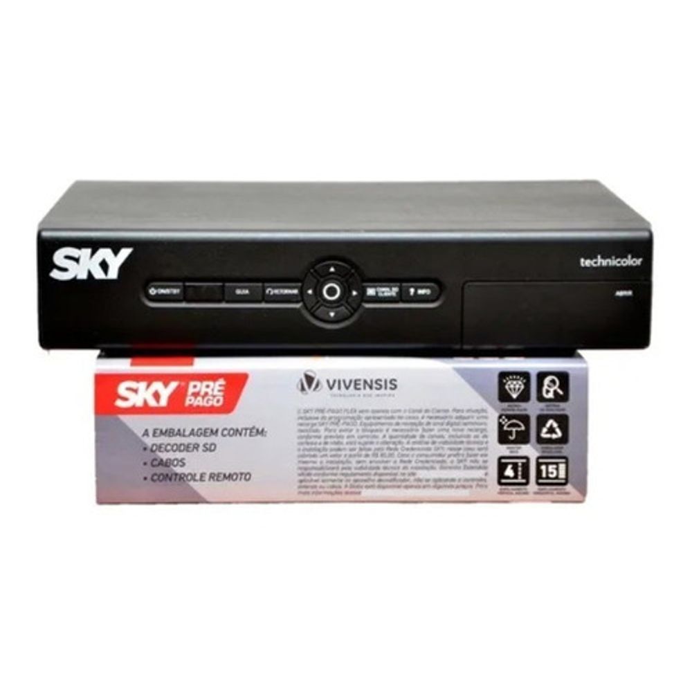 Receptor HD Sky Conforto SH01 | Preto